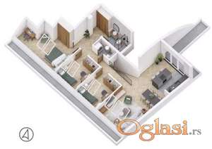 Četvorosoban stan u izgradnji!